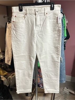 GAP White Cropped Ankle Jeans